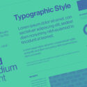 Image of an example style guide with placeholder content.